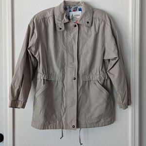 Women's London Fog Anorak Khaki Mid Length Coat Size M